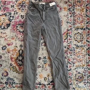 Abercrombie & Fitch Women's Straight Leg Gray Jeans